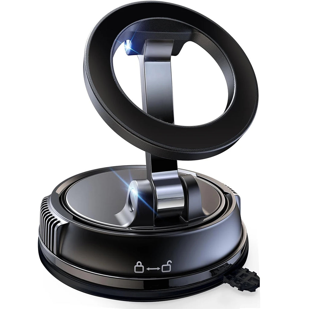 Magnetic Car Phone Holder Compatible with Magsafe 360 Rotatable Vacuum Suction Cup Car Mount Dashboard Magnet Cell Phone Holders
