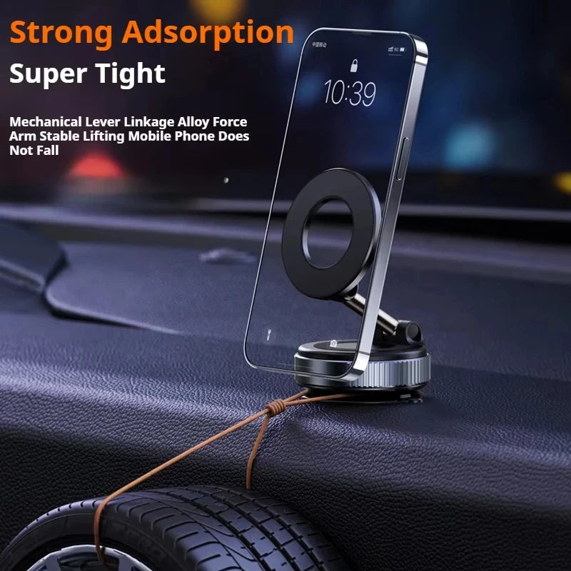 Super Strong Car Phone Holder Suction Cup Vacuum Magnetic Phone Stand 360° rotatable and Foldable Suction Cup Phone Holder